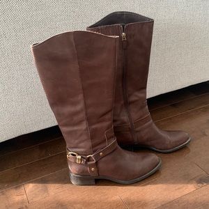 Brown tall boots